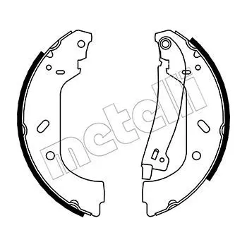 Brzdový systém Sada brzdových čelistí, , METELLI, 53-0074Y