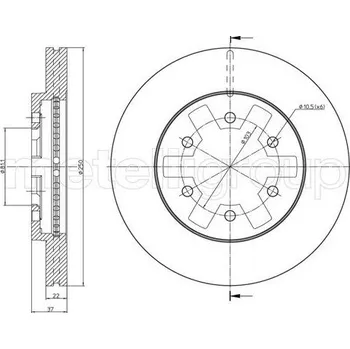 Brzdový kotouč Brzdový kotouč, , 4020601G00, 4020601G01, 4020601G03, 4020603N00, 4020603N01, METELLI, 23-1616