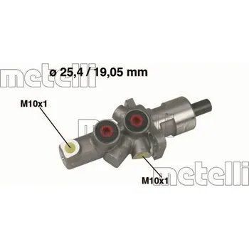 Brzdový systém Hlavní brzdový válec, , 0044303801, 0044305501, 0044307501, A0044303801, A0044305501, A0044307501, METELLI, 05-0176