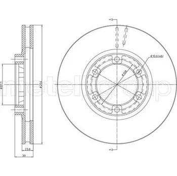 Brzdový kotouč Brzdový kotouč, , MB950958, METELLI, 23-1570