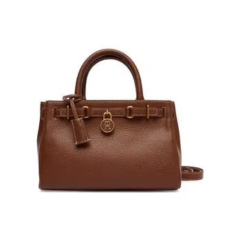 Kabelka Kabelka Tommy Hilfiger American Icon Mini Tote Leather AW0AW17926 Hnědá 00