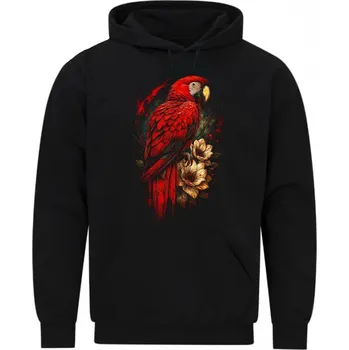 Pánská mikina Pánská mikina Elegantní Ara červený (Velikost: 5XL, Barva: Černá)