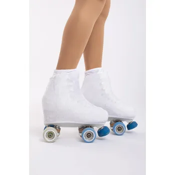 Intermezzo,Sametové návleky na brusle 7698, bílá 10