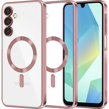 Náhradní kryt pro mobilní telefon Techsuit - Kryt Luxusní křišťálový MagSafe - Samsung Galaxy A16 5G - růžový