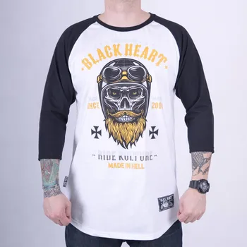 Pánské tričko Pánské Triko BLACK HEART WHISKERY Barva: Bílá, Velikost: 3Xl