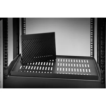 DJ technika Renkforce RF-3432152 19 palec přístrojová police pro datové skříně 1 U Vhodné pro hloubku skříně: od 400 mm černá