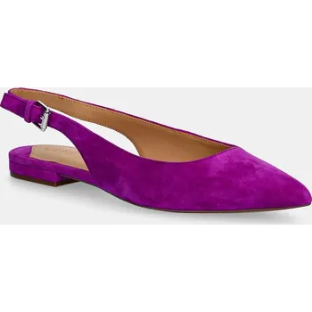 Dámské baleríny Nubukové baleríny Lauren Ralph Lauren Londyn Slbck 802967746007.500 fialová 44X, EUR 36.5