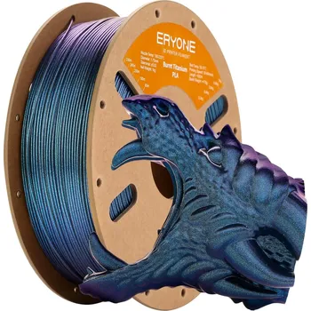 Filament Eryone Silk Pla Burnt Titanium - Tech. Blue 1,75mm 1kg