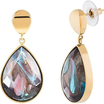 Náušnice Preciosa Pozlacené náušnice z chirurgické oceli Aurora s českým křišťálem Preciosa 7502Y70