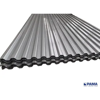 Polykarbonátová deska PolyWorld systems Polykarbonátová deska trapézová 76/18, 1,0mm, šedá, 1265mm x na míru, 2xUV ochrana - DECOPOL ATERMIC