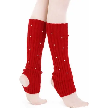 Dámské ponožky Intermezzo,Třpytivé dámské taneční návleky - Prebril 2012, červená jedna velikost