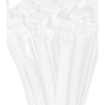 Stahovací páska STALCO Páska vázací, bílá, pro opakované požití, 370 x 7,6 mm, STALCO, bal.50ks