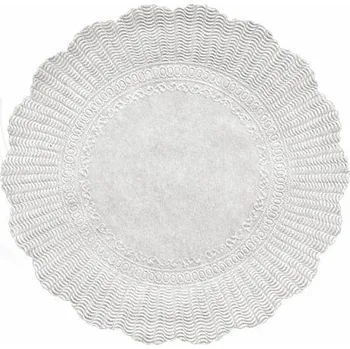 Jednorázové nádobí Rozetka (PAP) bílá Ø28cm [500 ks]