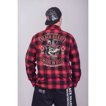 Pánská košile Košile BLACK HEART LONE WOLF Barva: Červená, Velikost: 3Xl