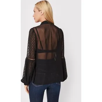 Dámská halenka Guess Halenka W2YH53 WDW52 Černá Relaxed Fit S