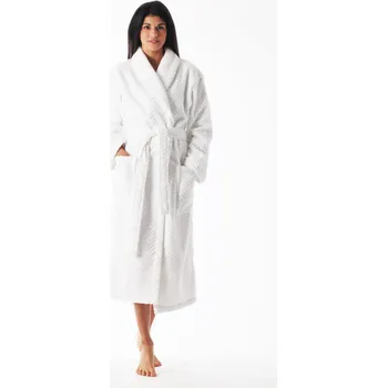 Dámské noční prádlo dámský župan Athena s límcem XL bílá
