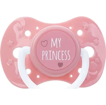 Uklidňující silikonový dudlík 0m+ Akuku My Princess - Velikost 0- 12 m