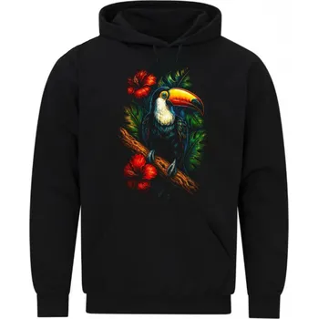 Pánská mikina Pánská mikina Exotický Tukan obrovský (Velikost: 5XL, Barva: Černá)