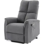 Vikio Relaxační masážní křeslo s vyhříváním šedá látka AKR104S