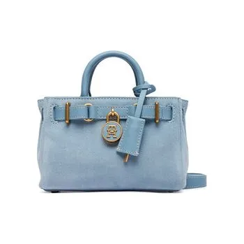 Kabelka Kabelka Tommy Hilfiger American Icon Micro Tote Suede AW0AW18853 Světle modrá OS
