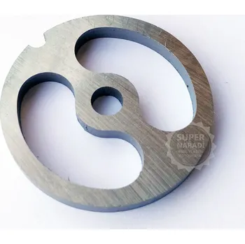 KDS Řezná deska vel. 5, 2-ledvinka, 2 otvory, šajba do masomlýnku, 5088 (KDS 5088 Deska k mlýnku velikosti 5, dva ledvinkové otvory 34 x 14 mm)