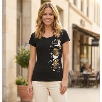 Dámské tričko Dámské triko ALTISPORT ALW096122 ČERNOZLATÁ S