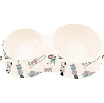 miska pro kočku Miska plast dvojmiska CHATOUILLE 2x230ml Zolux