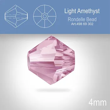 Dětské zboží PRECIOSA Bicone MC BEAD (sluníčko) velikost 4mm. Barva LIGHT AMETHYST. Balení 30ks .