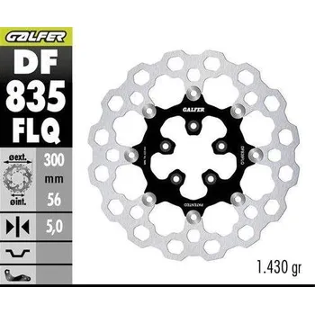 Brzda pro motocykl GALFER přední brzdový kotouč HARLEY-DAVIDSON (300X56X5) plovoucí (CUBIQ) (GALFER přední brzdový kotouč HARLEY-DAVIDSON (300X56X5) plovoucí (CUBIQ))