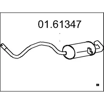 Tlumič výfuku Zadní tlumič výfuku MTS 01.61347