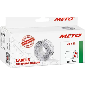 Kotouček do pokladny a tiskárny štítků METO cenovky 9506169 trvalé Šířka etikety: 26 mm Výška štítku: 16 mm červená 1 ks