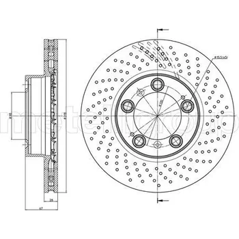Brzdový kotouč Brzdový kotouč, , 99635140601, METELLI, 23-1480FC