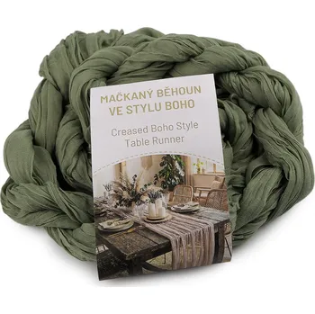 Svatební dekorace Mačkaný běhoun ve stylu boho pro svatby a oslavy 0,5x3 m, Balení 1 ks, Varianta 2 fialová lila