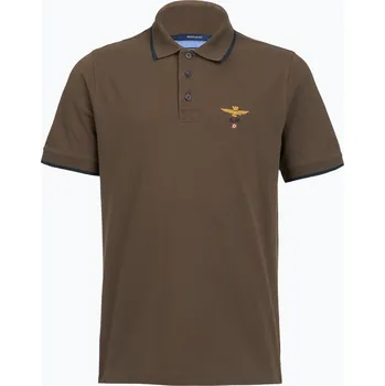 Tričko Aeronautica Militare PO1308UP00082 Polo chestnut brown