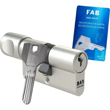 Stavební výplň FAB 3*** PROFI 30/35k,BDKmNS, 5kl, s knoflikem- satén nikl