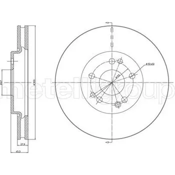 Brzdový kotouč Brzdový kotouč, , 1294210612, 1294211012, 1294212012, A1294210612, A1294211012, A1294212012, METELLI, 23-0300