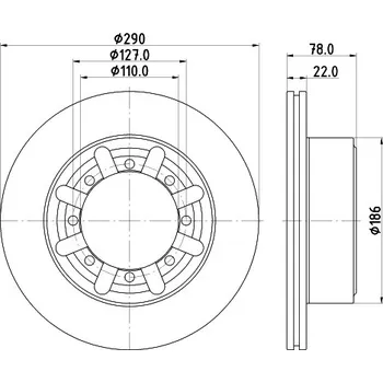 Brzdový kotouč Brzdový kotouč, , 43206MA50A, 432079X100, 5001871282, HELLA, 8DD 355 133-321