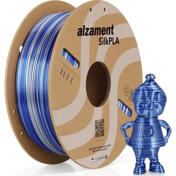 Filament Alzament PLA Silk Candy 1 kg Blue + Silver ALZMNTSC03