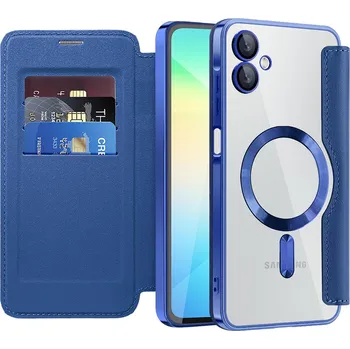 Pouzdro na mobilní telefon Techsuit - Flipové pouzdro SmartMag Book - Samsung Galaxy A06 - modré