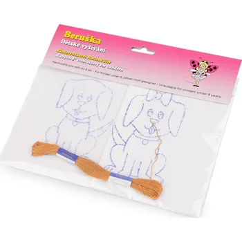 Textilie Dětské vyšívání s předtištěným motivem 2 ks, střední, 5 viz foto