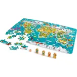 Dětské puzzle - Mapa světa 2 v 1