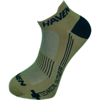 Pánské termoprádlo Kotníkové ponožky HAVEN SNAKE NEO 34-36 Tmavě zelená, Černá