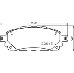 Sada brzdových destiček, kotoučová brzda, , 044650K380, 044650K430, 044650K440, HELLA, 8DB 355 032-961