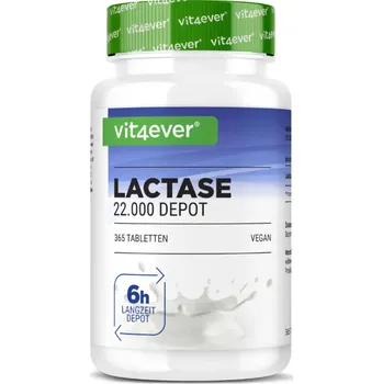 Vit4ever Lactase Depot 22.000, 365 Tablet vysokodávkový enzym pro lepší trávení laktózy