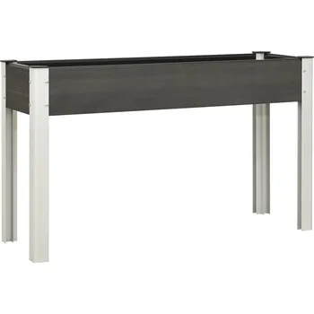 Vyvýšený záhon Zahradní vyvýšený záhon šedý 120 x 40 x 75 cm WPC - 8720845720704