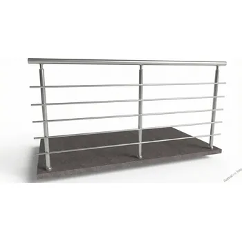 Zábradlí Hliníkové zábradlí 5 vodorovných příček - vrchní kotvení (orientační cena)