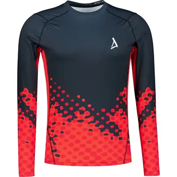 Pánské tričko Pánské funkční kompresní triko s dlouhým rukávem premium ALTISPORT VOJ/ALM109TR03 ČERVENÁ/ČERNÁ L