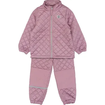 Kojenecká souprava MIKK-LINE Dětský termo set bunda a kalhoty růžová Woodrose – Velikost: 74 Růžová 74
