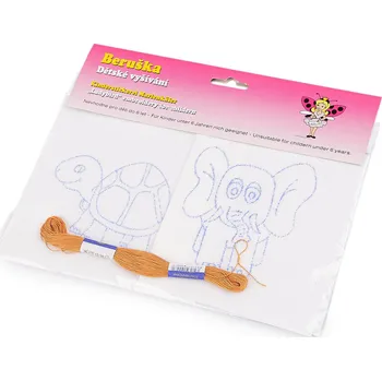 Textilie Dětské vyšívání s předtištěným motivem 2 ks, střední, 4 viz foto