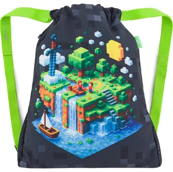 Školní sáček Bagmaster SÁČEK ALFA 26 B školní na přezůvky / tělocvik – kostičkový svět